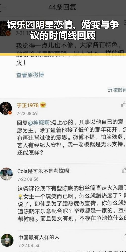 娱乐圈明星恋情、婚变与争议的时间线回顾